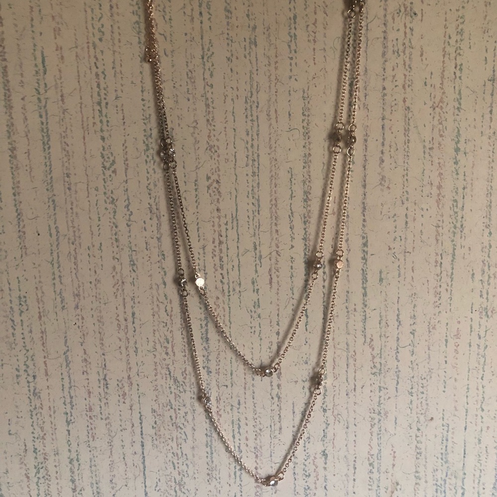Rose Gold 2 Layer Chain Necklace